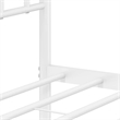 vidaXL 39.4x78.7 Powder-Coated Steel Bed Frame in White