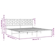 vidaXL Powder-Coated Steel King/Double Bed Frame in Black