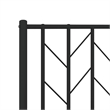 vidaXL Rectangular Powder-Coated Steel King Bed Frame in Black