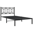vidaXL Engineered wood Twin Bed Frame in Black