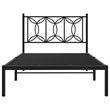 vidaXL Engineered wood Twin Bed Frame in Black