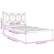 vidaXL Engineered wood Twin Bed Frame in Black