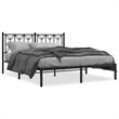 vidaXL Engineered Wood King Bed Frame in Black