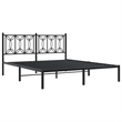 vidaXL Engineered Wood King Bed Frame in Black
