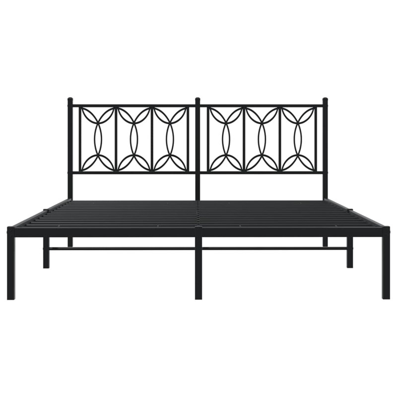 vidaXL Engineered Wood King Bed Frame in Black