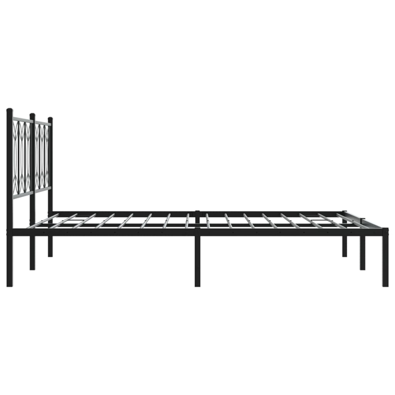 vidaXL Engineered Wood King Bed Frame in Black