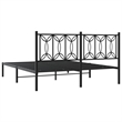 vidaXL Engineered Wood King Bed Frame in Black