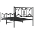 vidaXL Engineered wood Twin Bed Frame in Black
