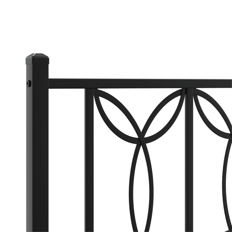 vidaXL Engineered wood Twin Bed Frame in Black