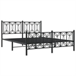 vidaXL Engineered Wood King Bed Frame in Black