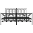 vidaXL Engineered Wood King Bed Frame in Black