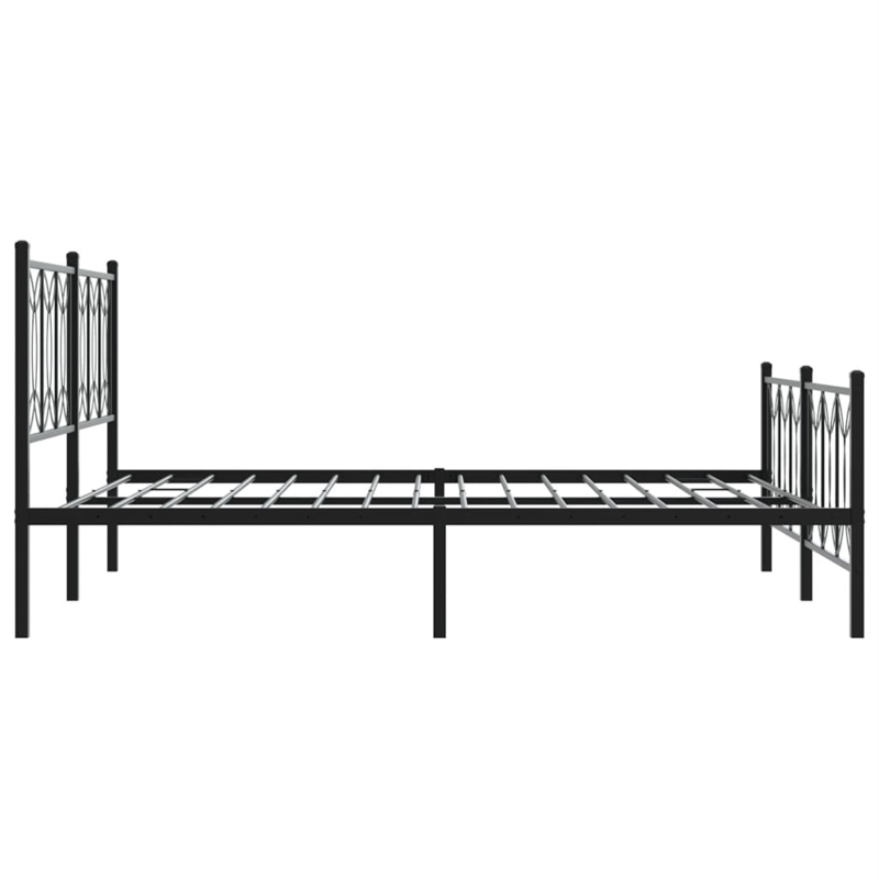 vidaXL Engineered Wood King Bed Frame in Black