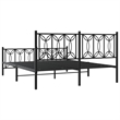 vidaXL Engineered Wood King Bed Frame in Black