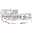 vidaXL Engineered Wood King Bed Frame in Black
