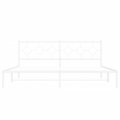 vidaXL Rectangular Powder-Coated Steel Full Bed Frame in White