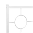 vidaXL Powder-Coated Steel King Size Bed Frame in White