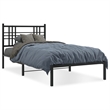 vidaXL Engineered wood Twin Bed Frame in Black