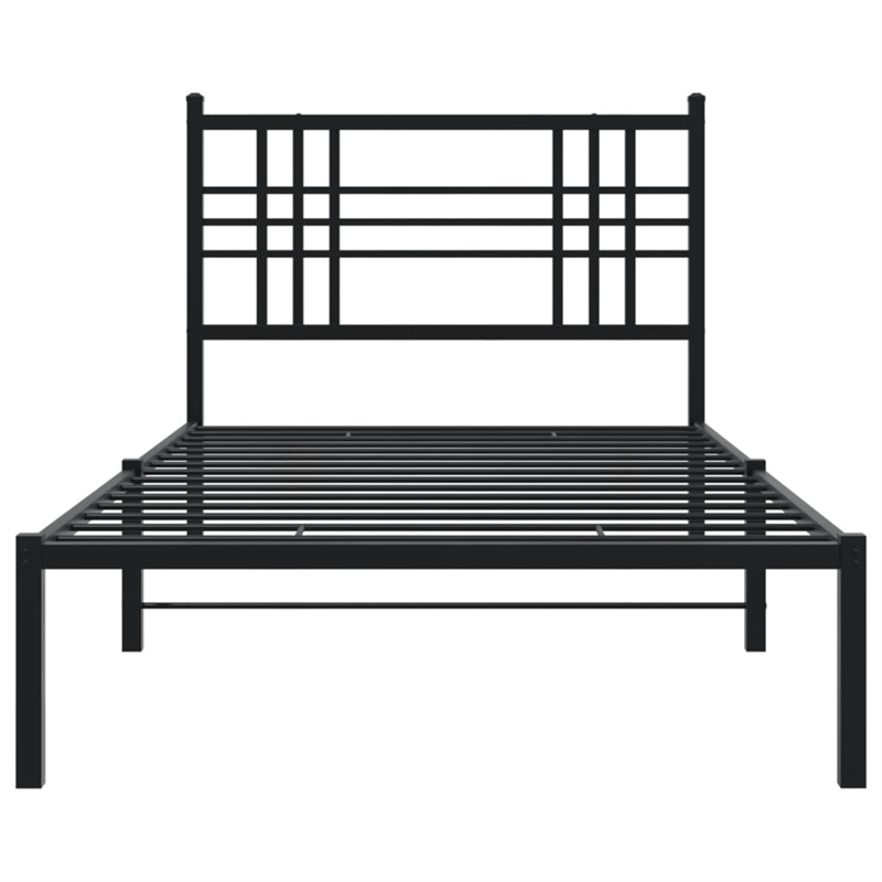 vidaXL Engineered wood Twin Bed Frame in Black