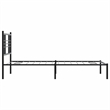 vidaXL Engineered wood Twin Bed Frame in Black