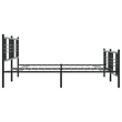 vidaXL Rectangular Modern Steel Full Bed Frame in Black