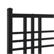 vidaXL Rectangular Modern Steel Full Bed Frame in Black