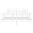 vidaXL 59 x 79 Rectangular Bed Frame in White