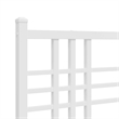 vidaXL 59 x 79 Rectangular Bed Frame in White