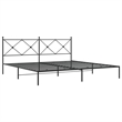 vidaXL Powder-Coated Steel King/Double Bed Frame in Black