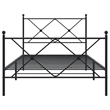 vidaXL Engineered wood Twin Bed Frame in Black