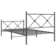 vidaXL Engineered wood Twin Bed Frame in Black