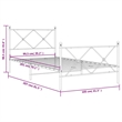 vidaXL Engineered wood Twin Bed Frame in Black