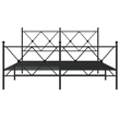 vidaXL Rectangular Powder-Coated Steel King Bed Frame in Black