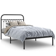 vidaXL Engineered wood Twin Bed Frame in Black