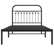 vidaXL Engineered wood Twin Bed Frame in Black