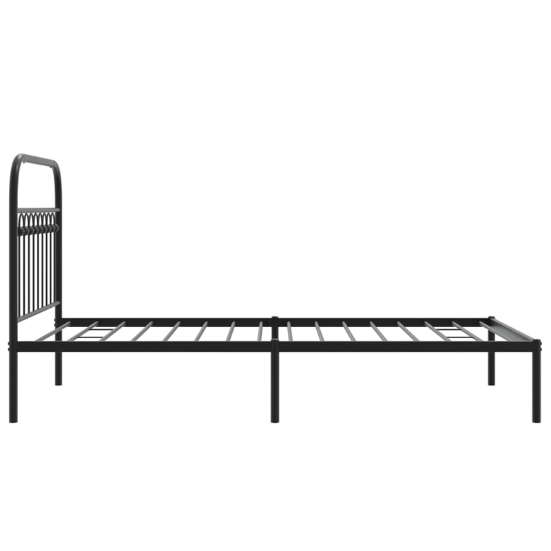 vidaXL Engineered wood Twin Bed Frame in Black
