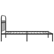 vidaXL Engineered wood Twin Bed Frame in Black