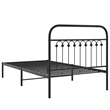 vidaXL Engineered wood Twin Bed Frame in Black