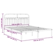 vidaXL Engineered Wood King Bed Frame in Black