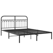 vidaXL Engineered Wood King Bed Frame in Black