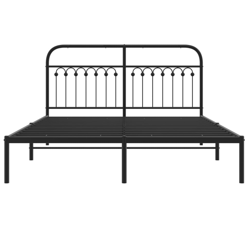 vidaXL Engineered Wood King Bed Frame in Black