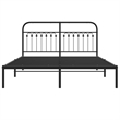 vidaXL Engineered Wood King Bed Frame in Black