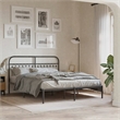 vidaXL Engineered Wood King Bed Frame in Black
