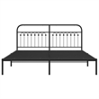 vidaXL 72 x 80 Durable Bed Frame in Black Steel
