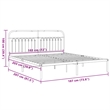 vidaXL 72 x 80 Durable Bed Frame in Black Steel