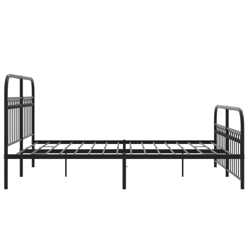 vidaXL Engineered Wood King Bed Frame in Black