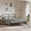 vidaXL Engineered Wood King Bed Frame in Black