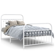 vidaXL Engineered wood Twin Bed Frame in White
