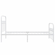 vidaXL Engineered wood Twin Bed Frame in White