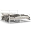 vidaXL 76 x 80 Rectangular Bed Frame in White Steel