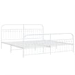 vidaXL 76 x 80 Rectangular Bed Frame in White Steel